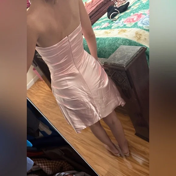 ZHengquan Strapless Built in Corset Baby Pink Mini Dress Size 0 - Picture 2 of 4